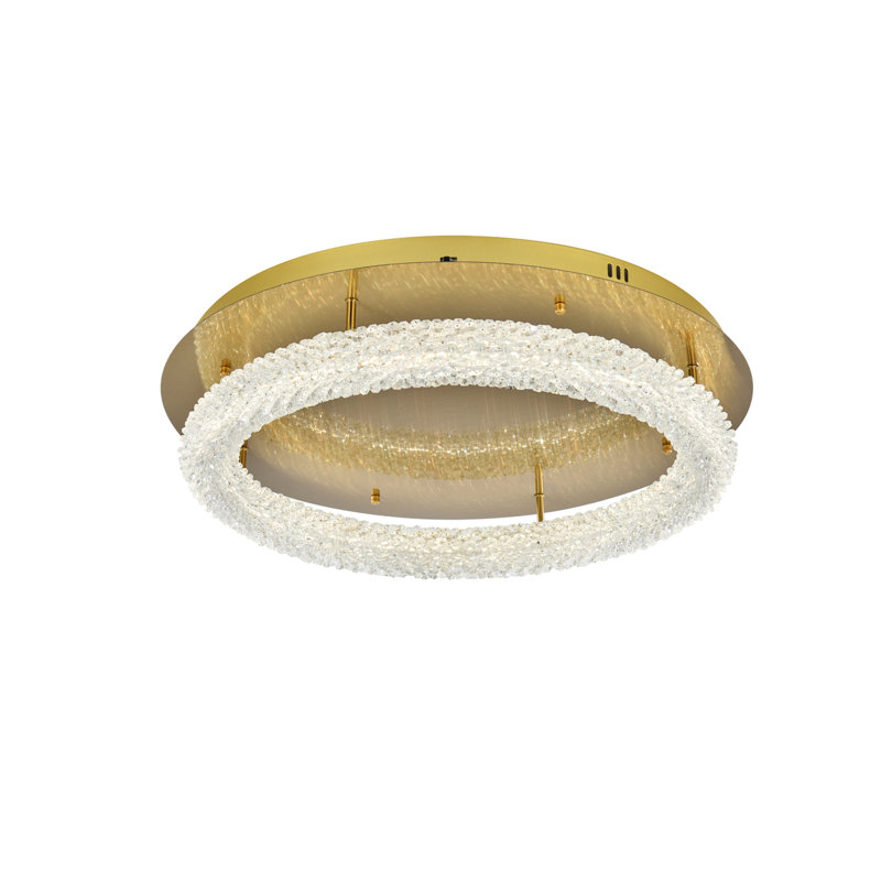Bridgeton LED Semi Flush Mount, Satin Gold, 5.5" H x 26" W x 26" D