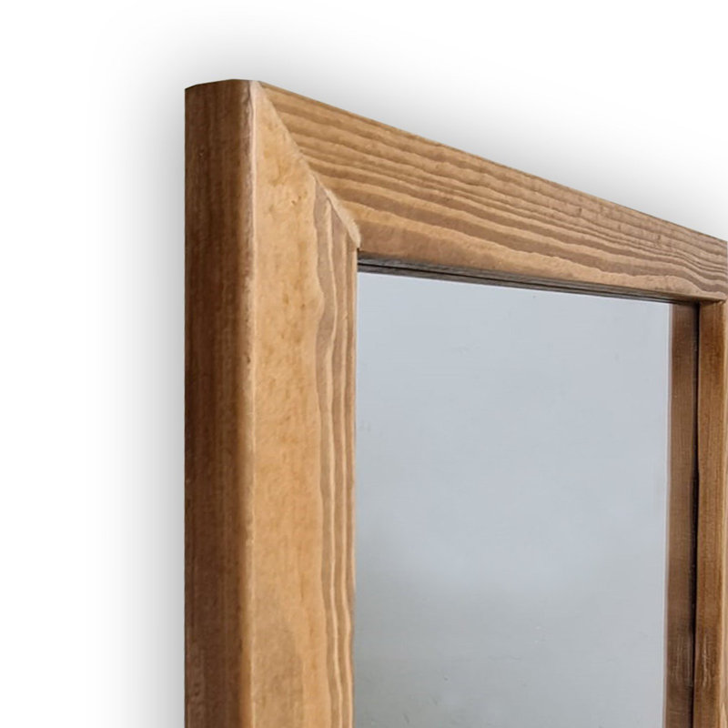 Miroir Elegant Cheval, cadre en bois massif, 17,7 po x 57,1 po | 100% bois naturel, épaisseur du cadre: 0,8 po, épaisseur du miroir: 0,2 po | Fixation murale, traditionnelle, parfaite pour les vestiaires et les chambres à coucher