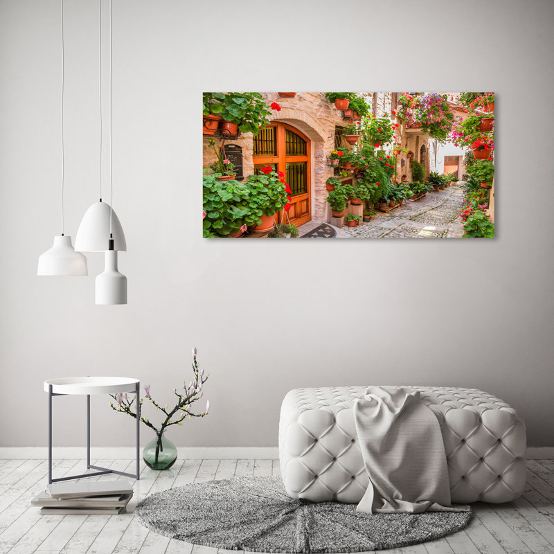 A Charming Street - Wrapped Canvas Print