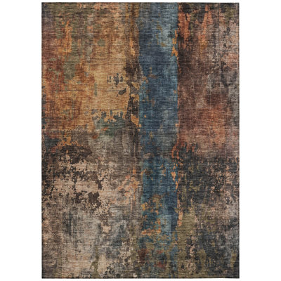 Nayara Blue Washable Indoor-Outdoor Rug - 