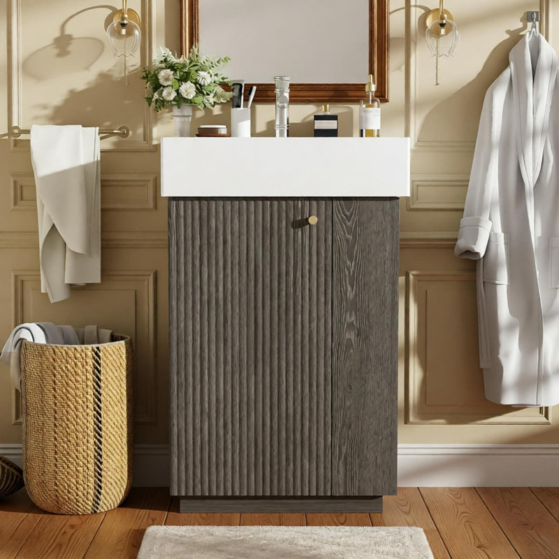Meuble-lavabo 21,6 po avec lavabo en céramique