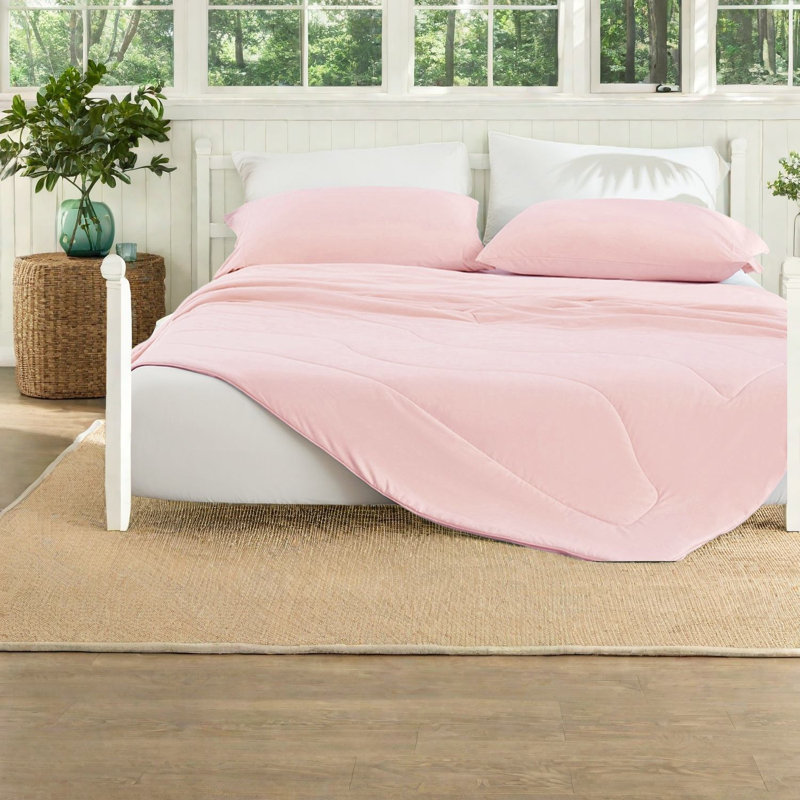 Ensembles de literie rafraîchissants en nylon 90x90 rose confort moderne pour la maison