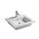 WS Bath Collections 20.3'' Glossy White Ceramic Rectangular Bathroom Sink with Overflow