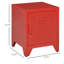Industrial End Table, Living Room Side Table With Locker-Style Door And Adjustable Shelf