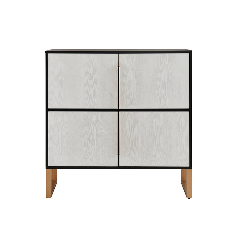Grande armoire de rangement moderne à 4 portes avec ensemble anti-basculement Modern