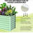 2 Pack Galvanized Raised Garden Beds, 6-8 FT Outdoor Planter Boxes with Open Base-1833011205-1833011204