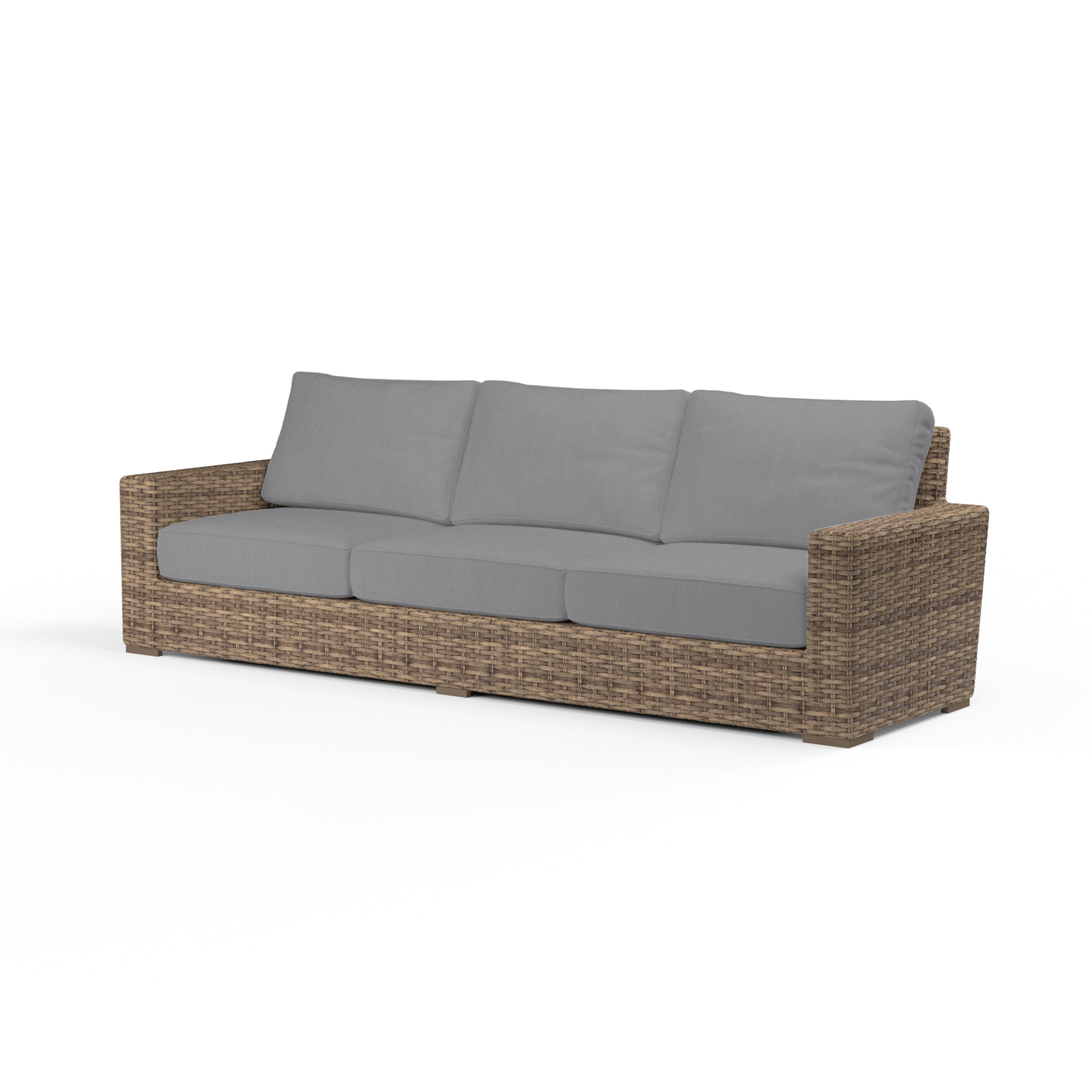 Havana 107'' Wide Premium All-Weather Wicker Patio Sofa with Cushions, Canvas Granite Sunbrella®