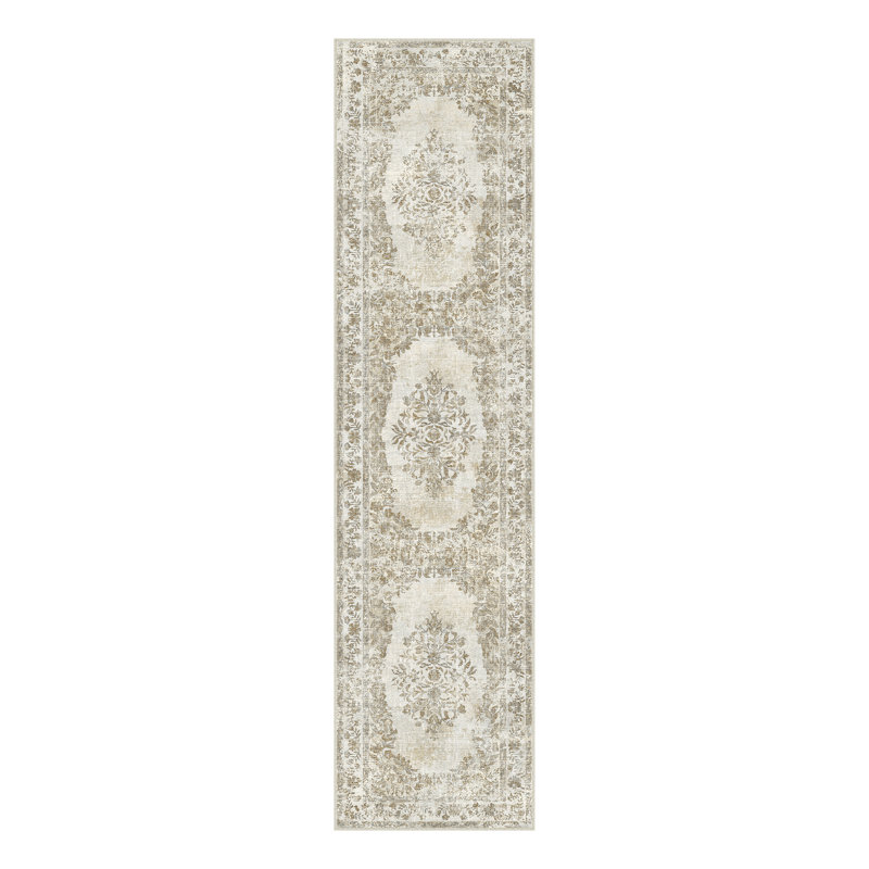 Sofia Oriental Light Brown Area Rug, Runner 2'3" x 7'6"