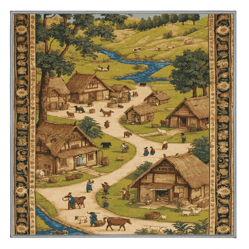 Tapis brun lavable à la machine, Carré 3 pi