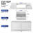 24" L x 19" W Rectangular White Fireclay Undermount Kitchen Sink with Basket Strainer and Sink Grid