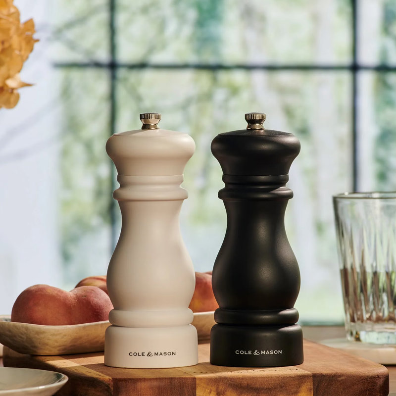 Cole & Mason Southwold Black & White Salt and Pepper Mill Set 165mm