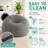 Ultimate Sack | 5 Ft Bean Bag Chair | Foam Filled - Removable Washable Cover, Black Fur-1612974615-1612974699