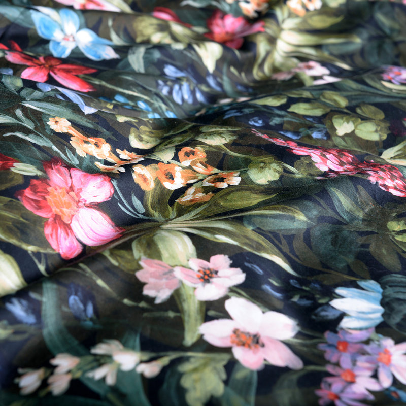 Acus Green/Pink/Black Satin 200 TC, 140 x 220 cm - 2 Pillowcases (60 x 70cm)