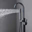 Robinet de baignoire à un trou avec douche à main - Finition flexible noir mat-121612942