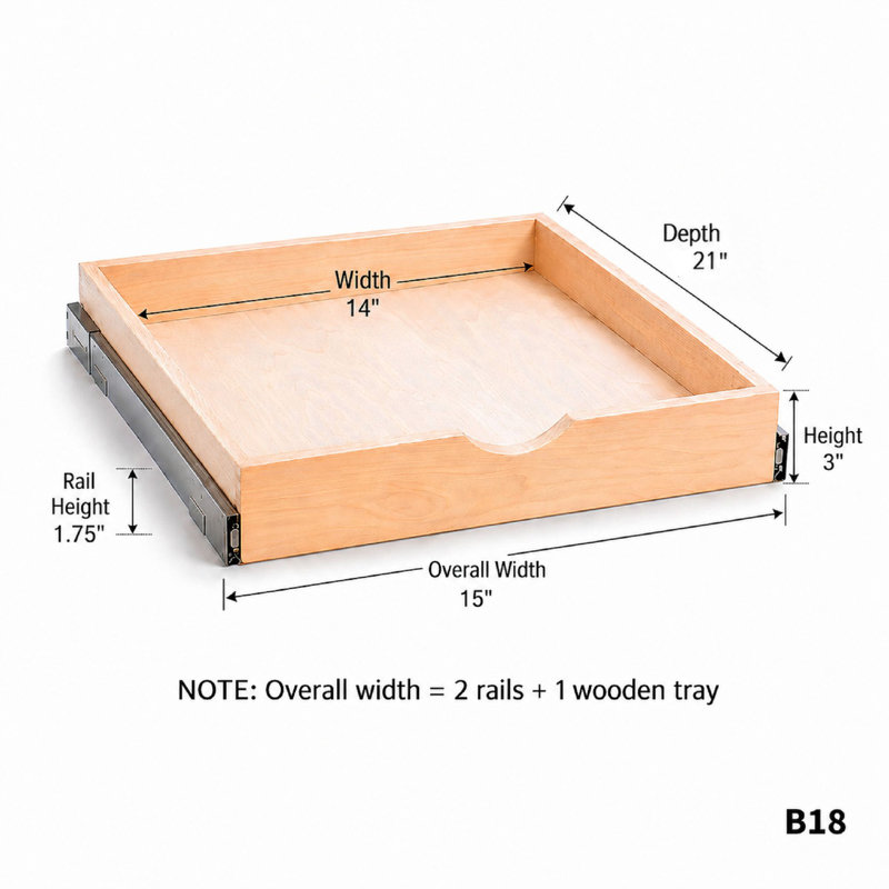 Tablettes de rangement pour armoire Hannibal, H 3 po x l 14 po x P 21 po