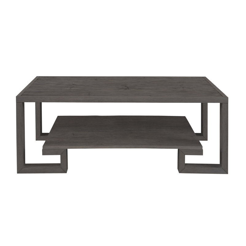 Caribe Solid Wood Cocktail Table, Mink Gray