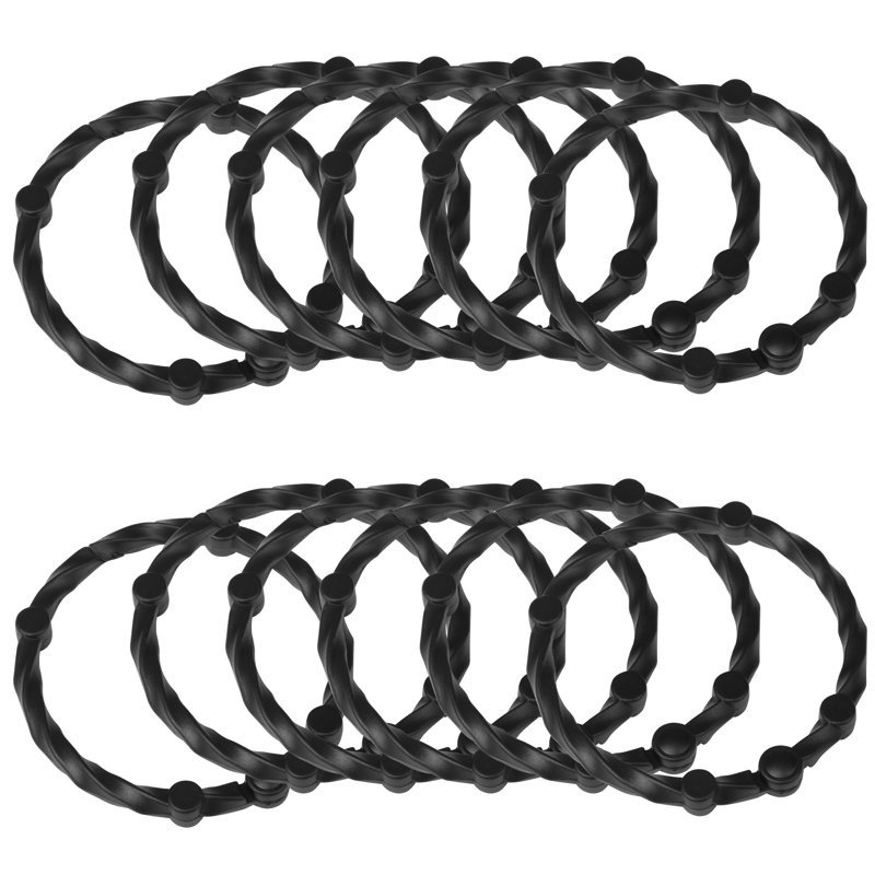 Zinc Shower Curtain Hook, Black