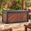 Emperic Design Resin Outdoor Storage Deck Box – Authentic Wood-Grain Embossing with Textured Feel, Weatherproof Patio Organizer for Backyard & Garden