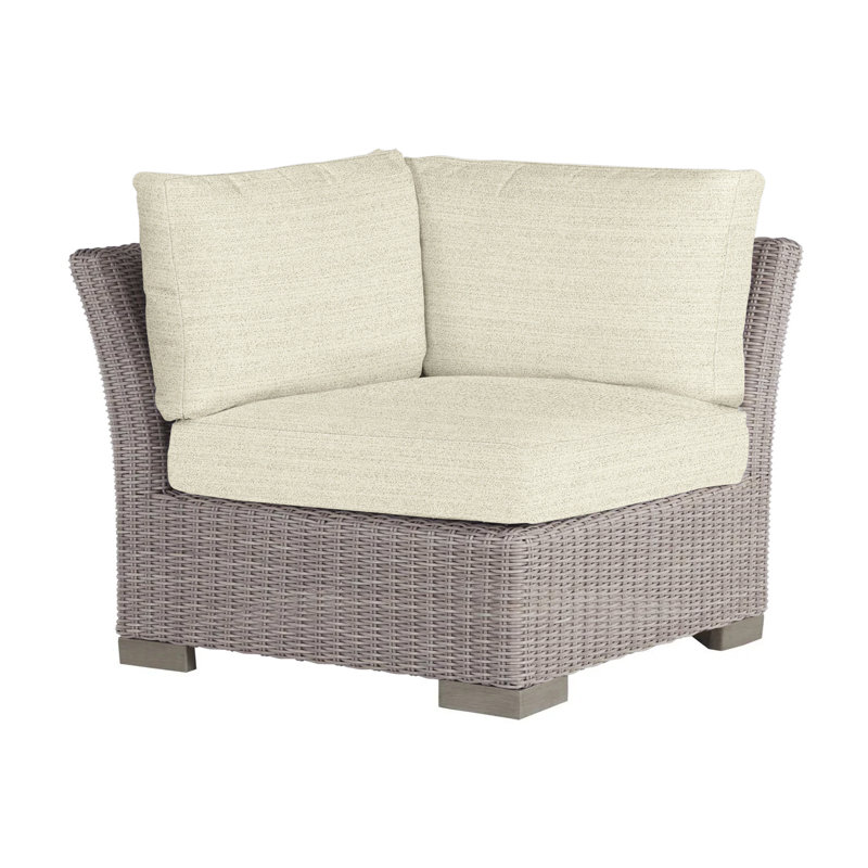 Club Woven Patio Lounge Chair with Cushions, Oyster, Dove Sunbrella® Linen, Welt