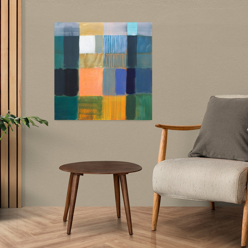 Jamaïque, art contemporain abstrait, H 24 po x l 24 po