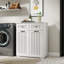 Armoire à linge avec 2 paniers amovibles et 2 tiroirs - Solution de rangement fonctionnelle