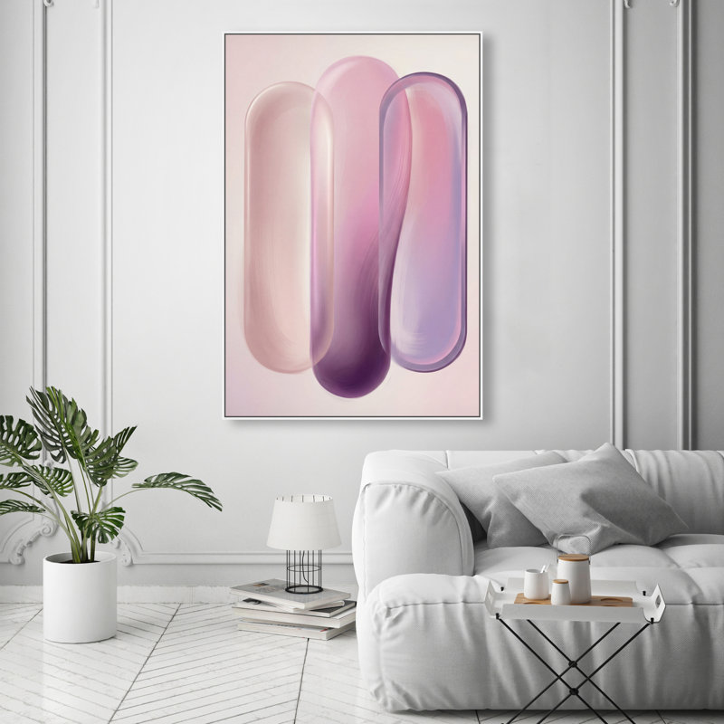 Berry Layers Print by Oliver Gal, 31"H x 21"W, White Floater Frame