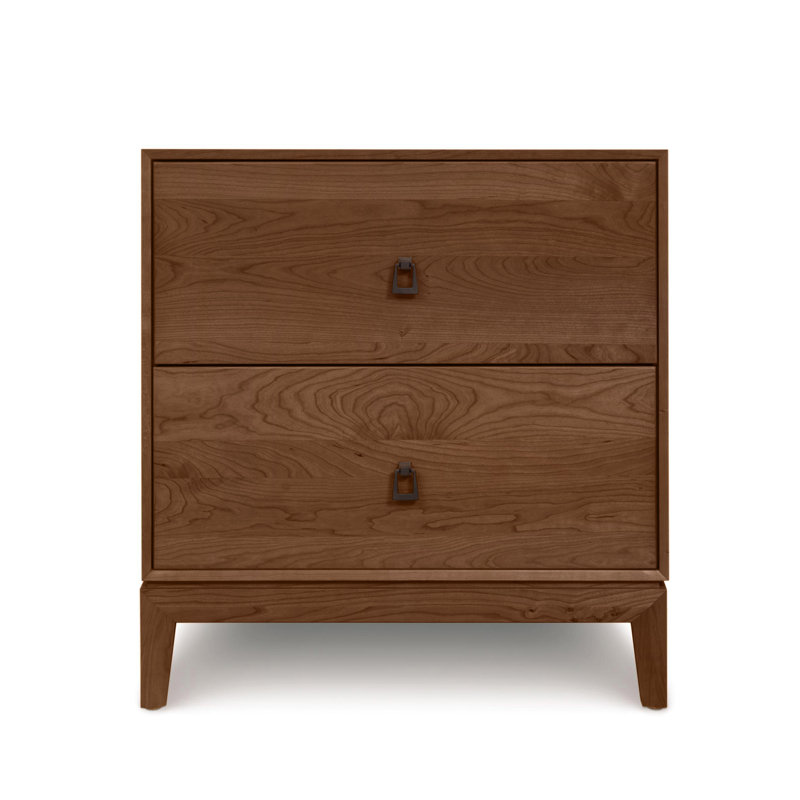 Mansfield 2 - Drawer Solid Wood Dresser, Saddle Cherry