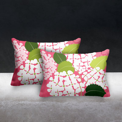 Polyester/Polyester Blend Lumbar Rectangular Indoor/Outdoor Pillow Cover & Insert