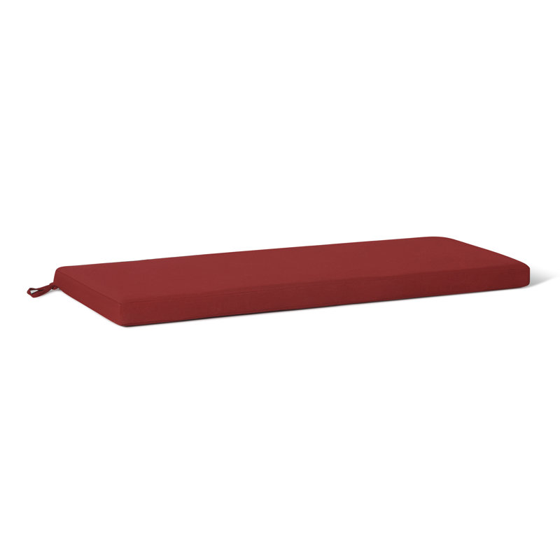 Forellen Outdoor 2.5'' Seat Cushion, Red, 48" x 18.50"