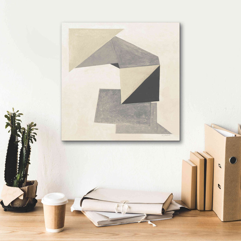  «Paper Trail Neutral» par Mike Schick, estampe numérique sur toile, 18 po x 18 po