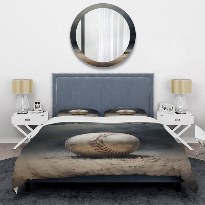 Ensemble de housse de couette en microfibre / polyester Baseball Subtle Strikeout Bedding