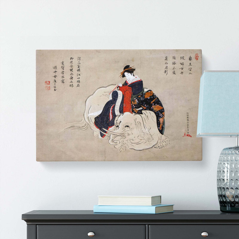 Courtesan Of Eguchi by Katsukawa Shunsho - Wrapped Canvas, 50cm H x 76cm W x 3cm D