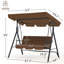 3 Person Porch Swing with Canopy-960066375