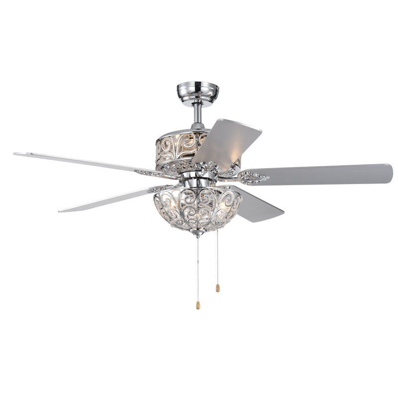 Hennis 52'' Ceiling Fan with Light Kit, Pull Chain Switch, Matte Black