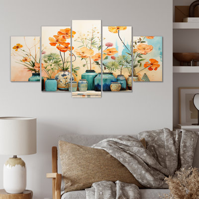 Aquarelle florale bleue II