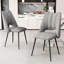 4 chaises de salle à manger grises souples avec des pieds en mousse à haute rebond et des pieds réglables, idéales pour la cuisine, 4 chaises grises, coussins, pieds, pieds, cuisine, sessions