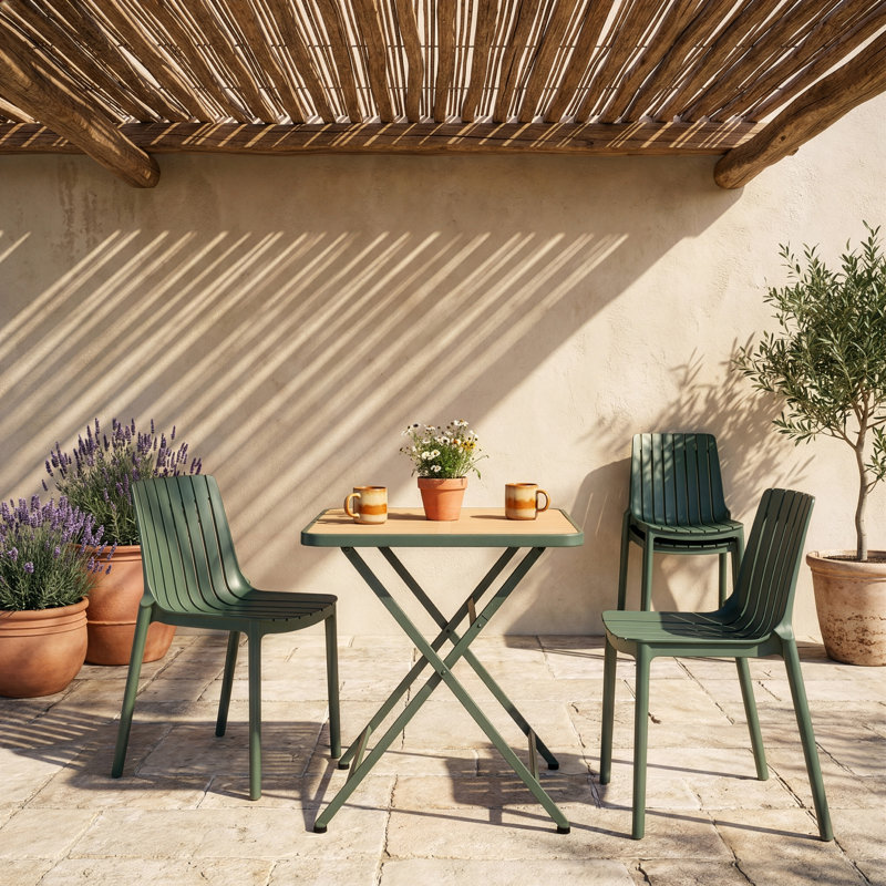 Chaise de patio en polypropylène Marilla, Green