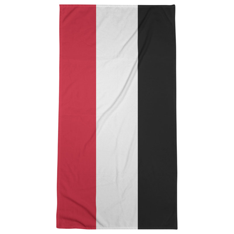 Lightweight Bath Towel, Red/White/Black, Microfiber