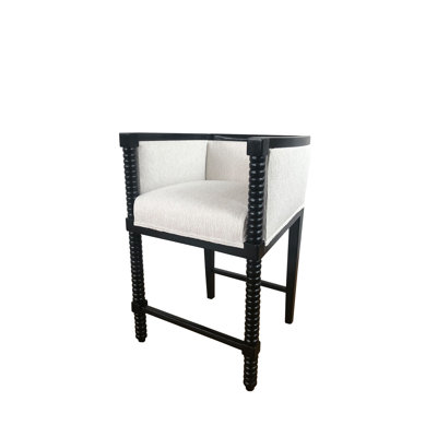Christol Upholstered Counter Stool with Solid Wood Frame