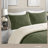 Cozy Chenille Twin Bedding Sets, Waffle Knit Olive Style For Home