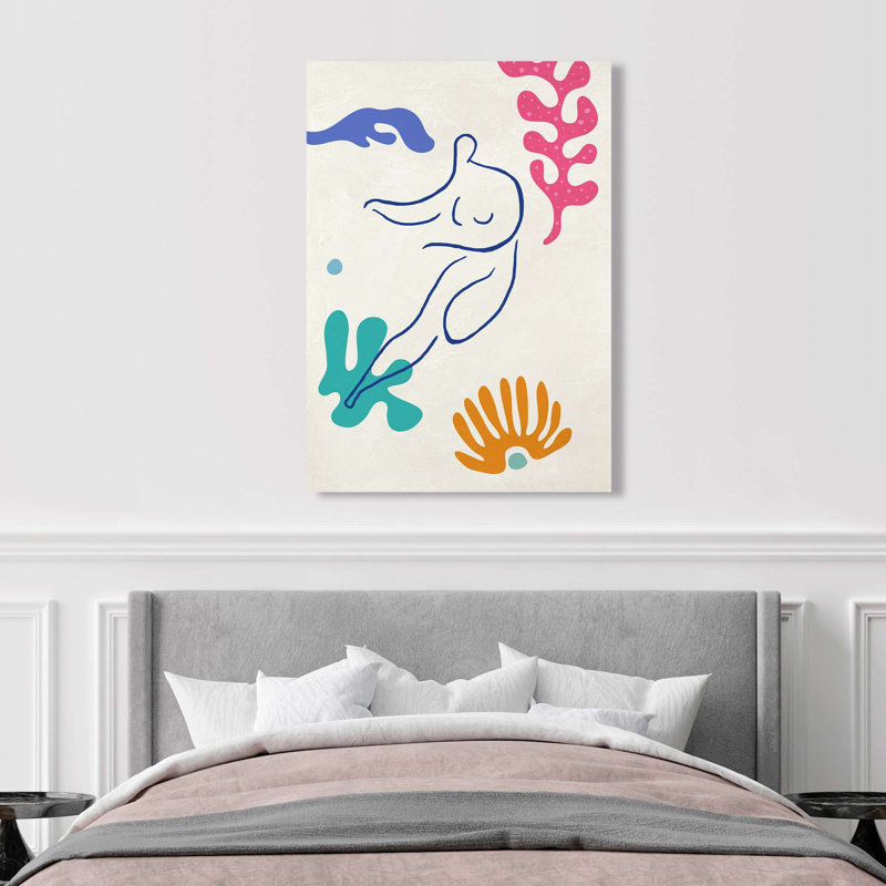 Playing In The Waves I by Atelier Deco - Wrapped Canvas Print, 80cm H x 60cm W x 4cm D