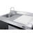 Summit Appliance All-In-One Combo Kitchens 3.2 Cubic Feet Freestanding Mini Fridge with Freezer