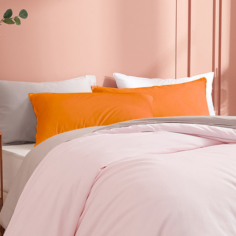 Bed Pillowcases, 1800 Brushed Microfiber Queen Pillow Cases with Envelope Closure - 20x30 Inches - NTBAY, Orange