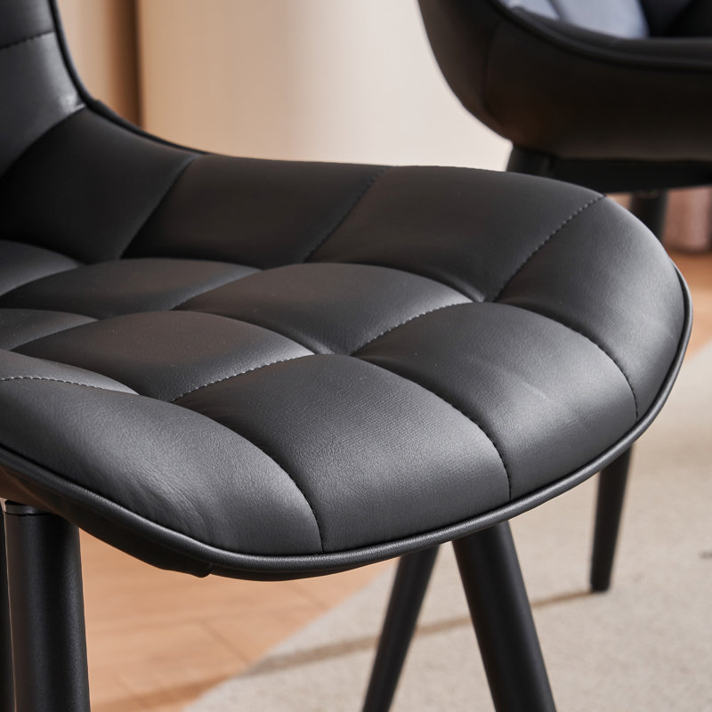 Chaise d'appoint à oreilles Heitger, Noir, noir, noir, noir