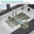 Topmount Drop In Kitchen Sink - Double Bowl Kitchen Sink 16 Gauge With Two 10" Deep Basin, Brushed Nickel