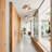 Natural Wood Semi-Flush Mount Light  for Bedroom Corridor Hallway-537222574
