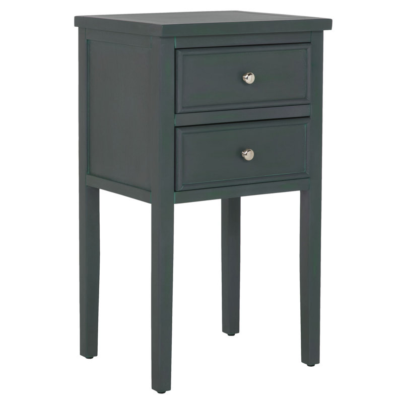 Evangelyne Solid Wood 2 - Drawer End Table