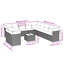 Vidaxl Garden Sofa Set Black PE Rattan Large Adjustable Feet