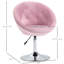 Élégant siège de salon - rose, rond, hauteur réglable du tabouret en métal rose, cadre pour la maison