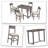 Practical Dining Table Set With rectangular Table leg frames and Four upholstered dining chairs-1734691214